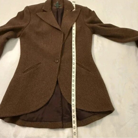 Lauren Ralph Lauren Wool Blend Herringbone Tweed Blazer Size 6 - Picture 12 of 13
